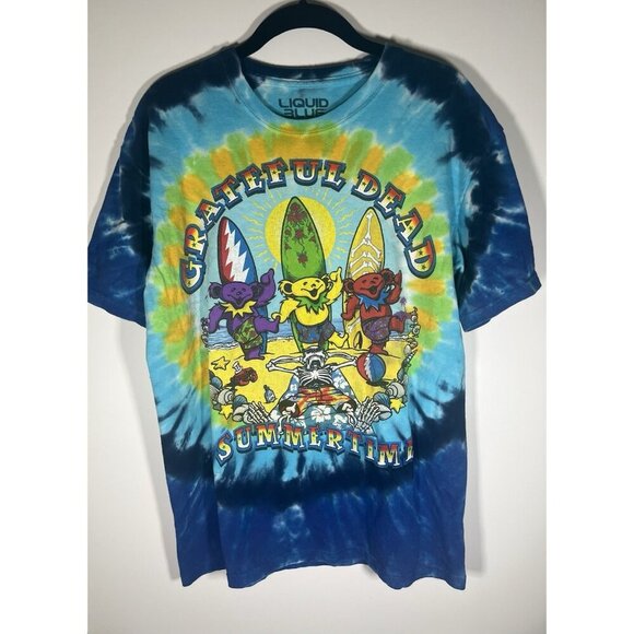 2001 Liquid Blue Grateful Dead Tie-dye Summertime bear surfers M festival - Picture 1 of 10